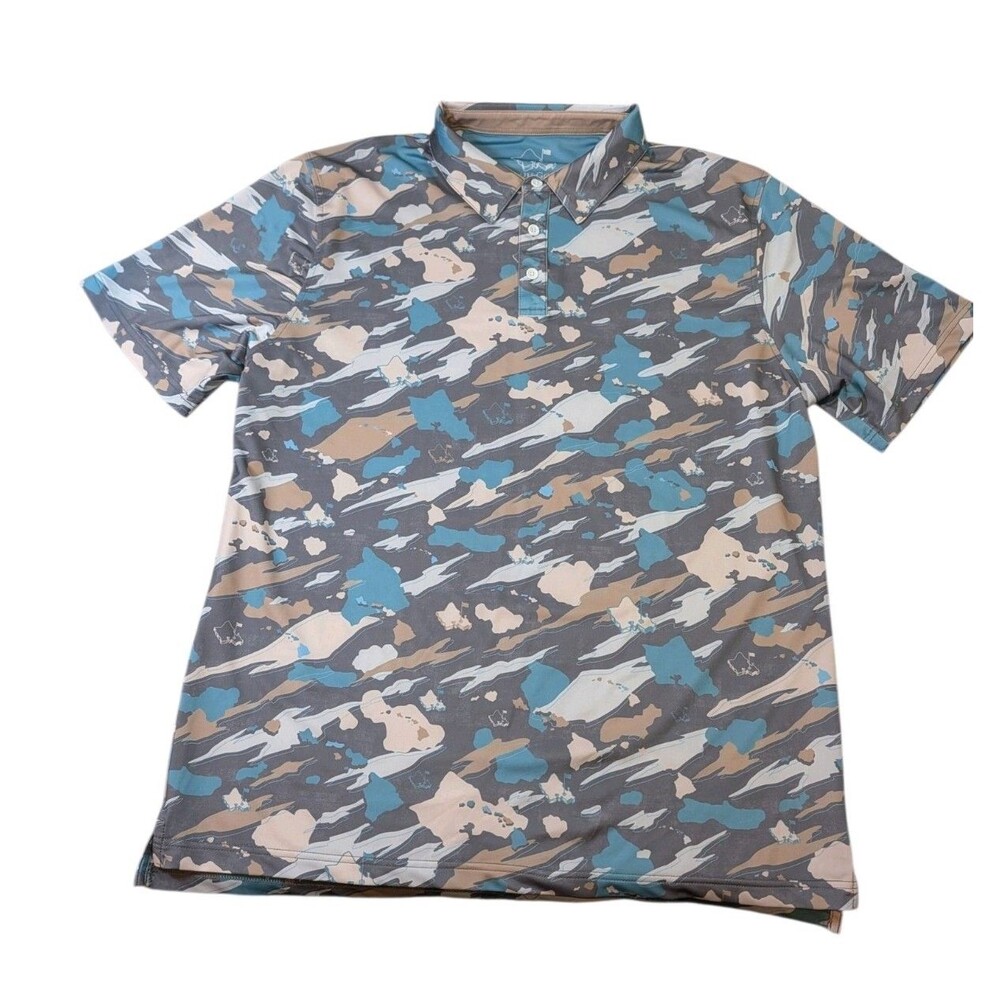 OGA Oahu Golf Apparel Hawaii Men’s Short Sleeve Polo Shirt XL "Island Flow"